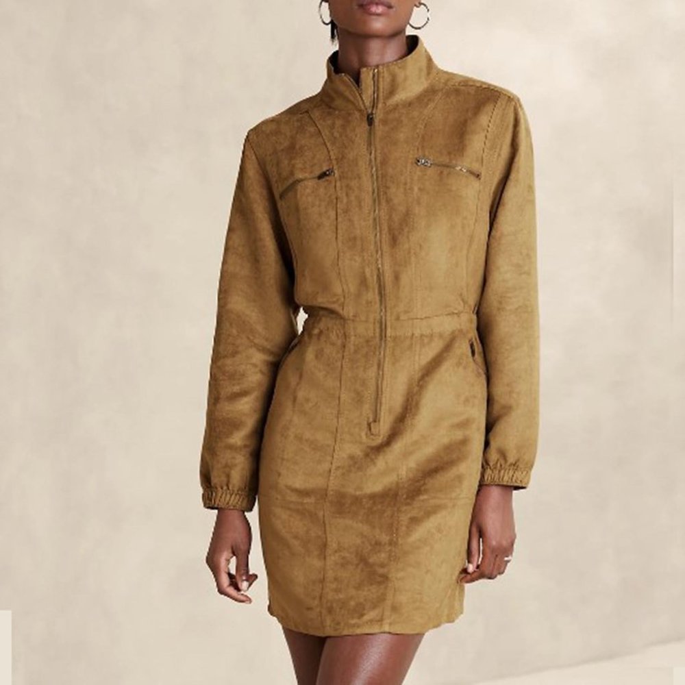 Banana Republic Vegan Suede Mini Dress Size Medium NEW!